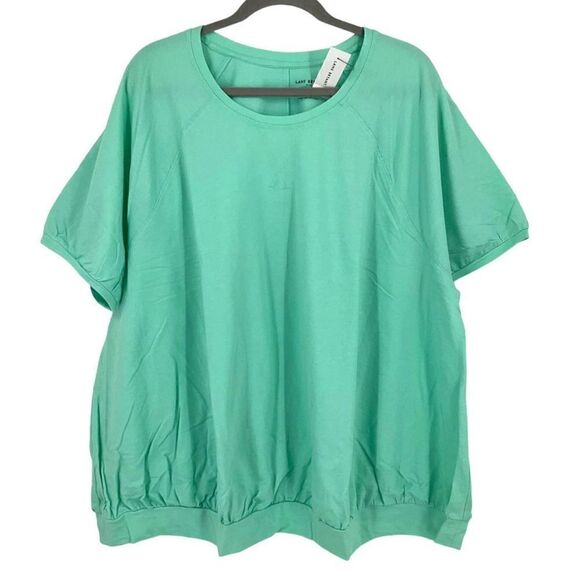 Lane Bryant French Terry Crewneck T-shirt  Tee Mint Green Plus Size 22/24 NWT - Picture 1 of 7